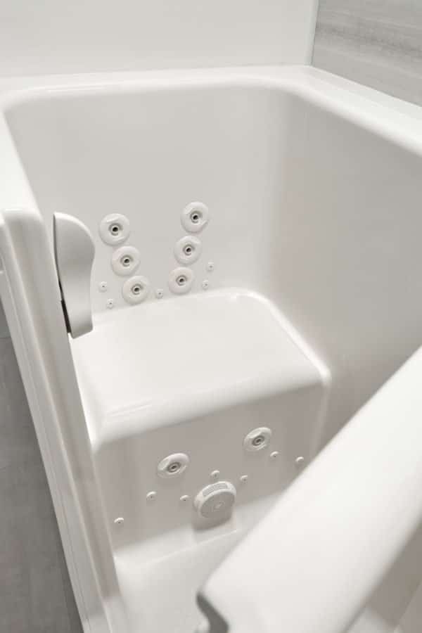 Jets in a walk-in tub Jets in a walk-in tub provide a relaxing hydrotherapy experience.