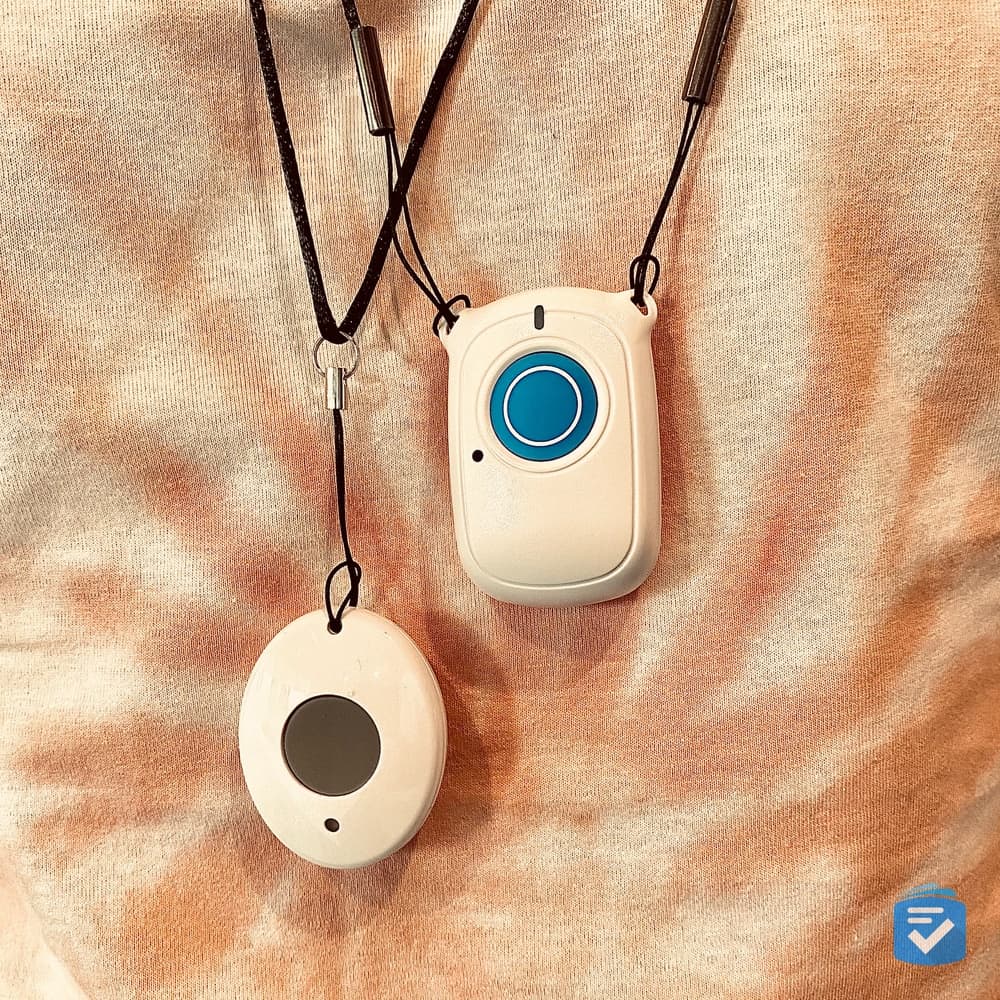 ADT help button worn with their fall detection pendant