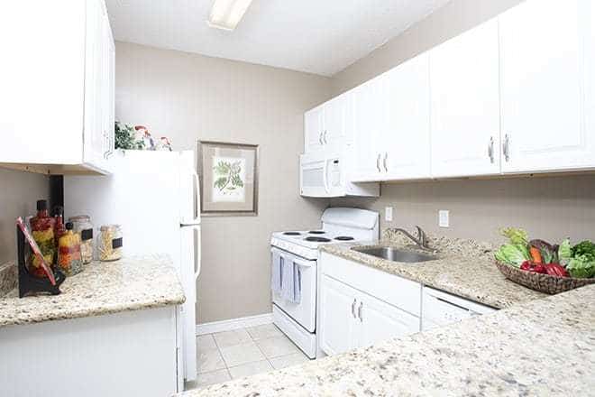 Assisted living in Houston, Texas. Brookdale Galleria kitchen.