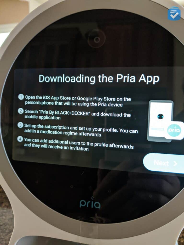 Pria Medication Dispenser and the App