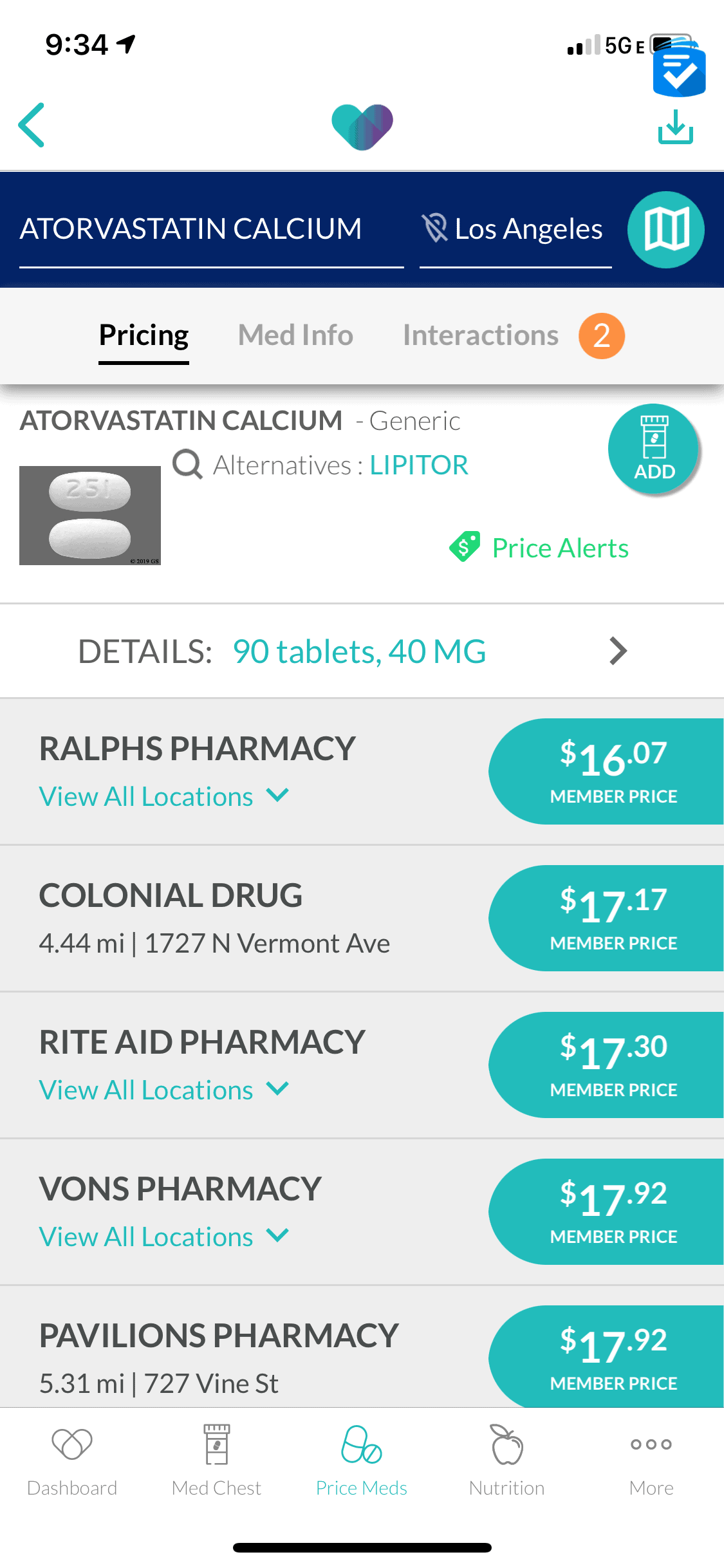 WellRx Prescription Pricing