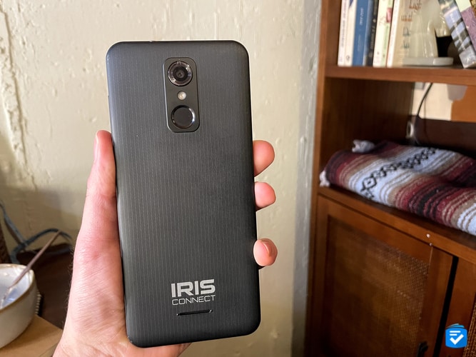 Beneath the Iris Connect's 13MP camera, you'll find a fingerprint sensor. This can be used to unlock the phone, enter saved passwords in apps, or even complete payments.