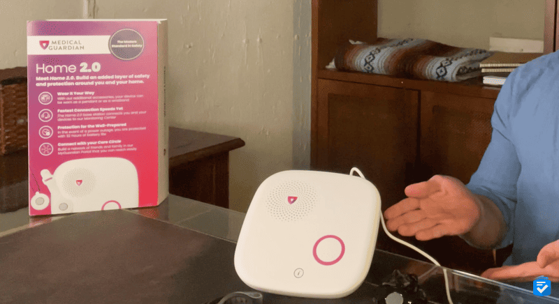 Setting up a Medical Guardian home system is easy as plugging it in and pressing a button.