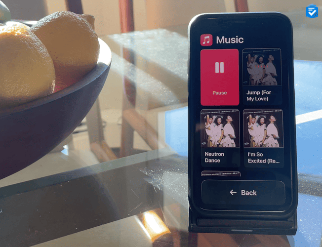 The Music app in Assistive Access