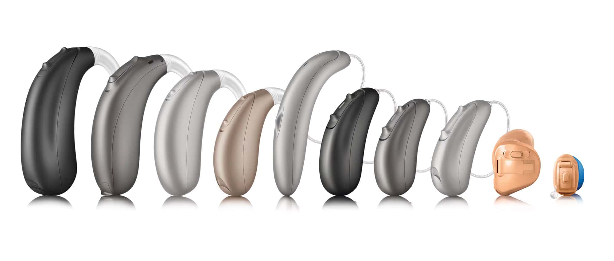 A selection of Unitron hearing aids