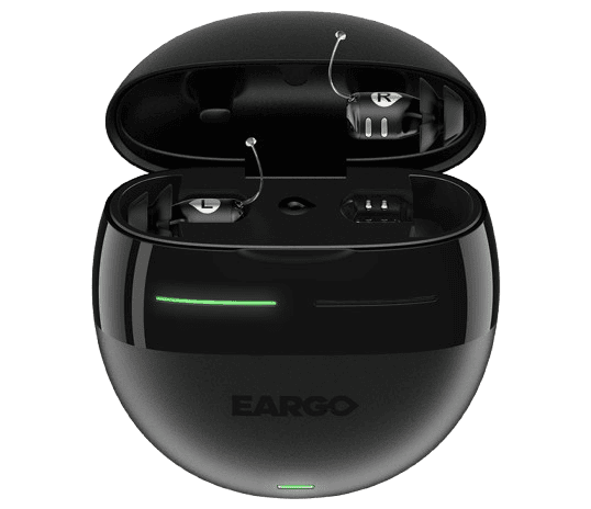 Eargo’s on-the-go charging case Eargo's on-the-go charging case