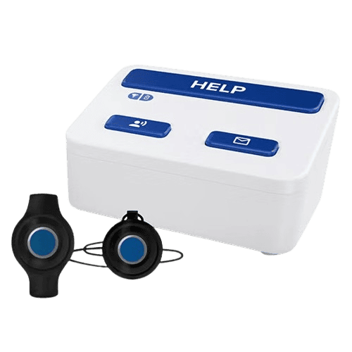 Medical Alert’s Home System features a base unit and choice of wearable help button options. Medical Alert's Home System features a base unit and choice of wearable help button options.